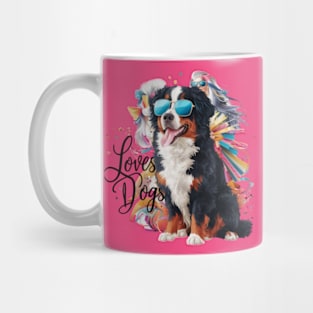 mesmerizing  vector illustration highlights a trendy Bernese Mountain Dog(3) Mug